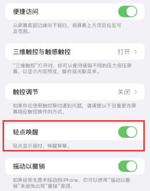 南票苹果授权维修站分享iPhone轻点无法唤醒怎么办 